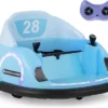 COSTWAY Kids Bumper Car, 360-Degree Rotation Spin Waltzer Cars with Joysticks, Remote Control, Colorful Flashing Lights and Music, Electric Ride on Toy for 18+ Months Old